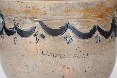 Extremely Rare Squat-Shaped COMMERAW S STONEWARE Jar (Thomas W. Commeraw, NYC)