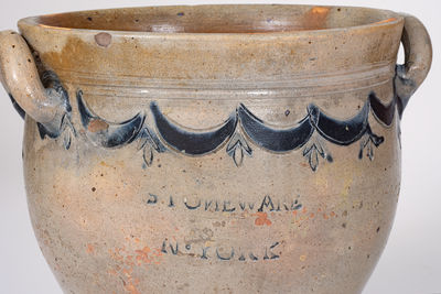 Extremely Rare Squat-Shaped COMMERAW S STONEWARE Jar (Thomas W. Commeraw, NYC)