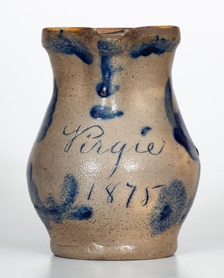 Very Fine Central PA Stoneware Presentation Pitcher Inscribed 