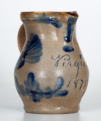 Very Fine Central PA Stoneware Presentation Pitcher Inscribed 
