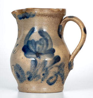 Very Fine Central PA Stoneware Presentation Pitcher Inscribed 