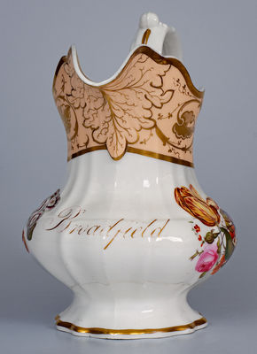 Rare and Important Tucker Porcelain Presentation Pitcher, Philadelphia, c1832-1838