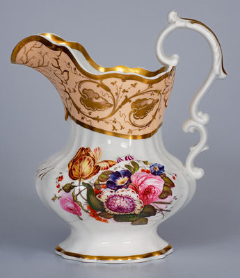 Rare and Important Tucker Porcelain Presentation Pitcher, Philadelphia, c1832-1838