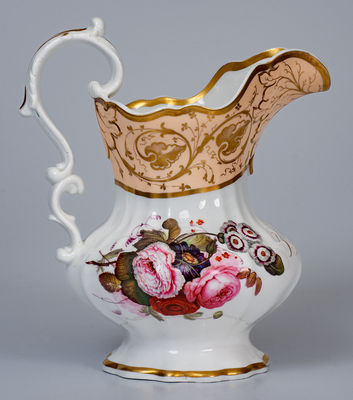 Rare and Important Tucker Porcelain Presentation Pitcher, Philadelphia, c1832-1838