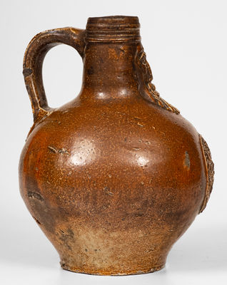 Bellarmine Stoneware Jug, probably Frechen, Germany, 16th or 17th century