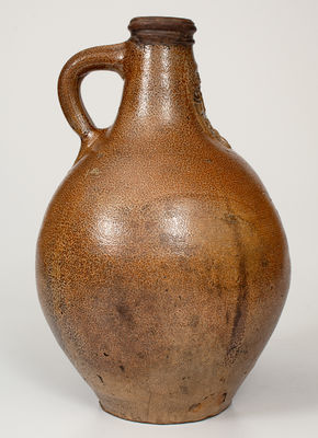 Large-Sized Bellarmine Stoneware Jug w/ Amsterdam Coat of Arms,  16th or 17th century