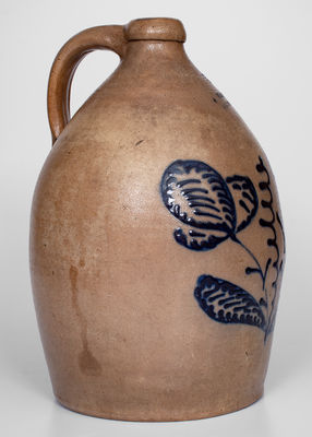 J. MANTELL / PENN YAN Stoneware Jug w/ Elaborate Slip-Trailed Decoration