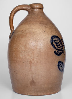 J. MANTELL / PENN YAN Stoneware Jug w/ Elaborate Slip-Trailed Decoration