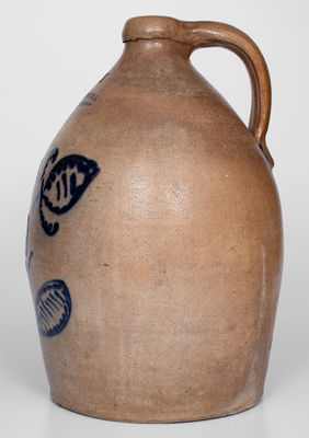 J. MANTELL / PENN YAN Stoneware Jug w/ Elaborate Slip-Trailed Decoration