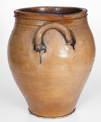 Scarce 3 Gal. W. STATES, Stonington, CT Stoneware Jar, c1811-1823
