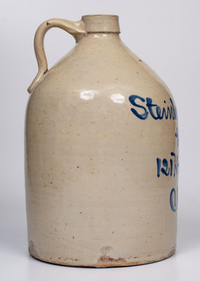 Stoneware Jug with Script New York City Advertising attrib. Fulper, NJ