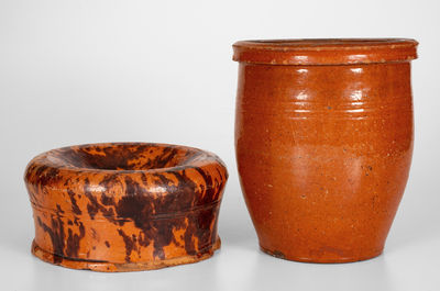 Lot of Two: Shenandoah Valley Redware, Thurmont, MD / New Market, VA