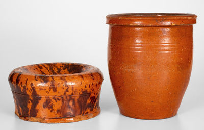 Lot of Two: Shenandoah Valley Redware, Thurmont, MD / New Market, VA