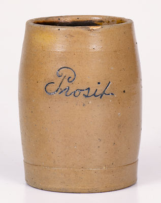 Attrib. New Ulm, Minnesota Stoneware Mug Inscribed Prosit