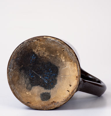 Unusual Stoneware Mug with Artistic Incised Woman Decoration, Yale University