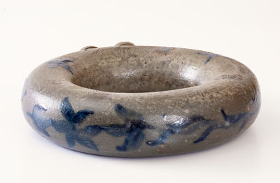 Exceedingly Rare and Important Loudoun County, VA, Stoneware Ring Flask w/ Incised Federal Eagle and Patriotic Inscriptions, 1827
