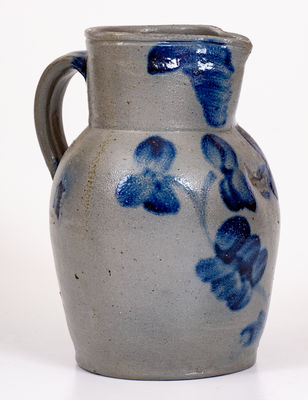 1/2 Gal. Baltimore Stoneware Pitcher with Floral Decoration