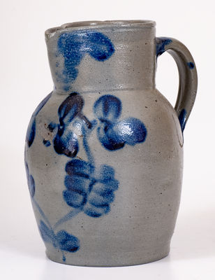 1/2 Gal. Baltimore Stoneware Pitcher with Floral Decoration