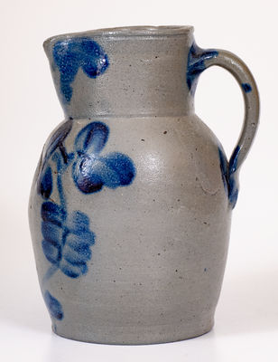 1/2 Gal. Baltimore Stoneware Pitcher with Floral Decoration