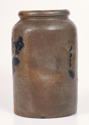 1 Gal. attrib. Henry H. Remmey, Philadelphia Stoneware Jar w/ Floral Decoration