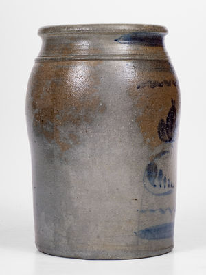1 Gal. Western PA Stoneware Jar with Freehand Decoration