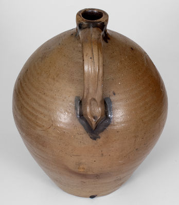 3 Gal. Ovoid Stoneware Jug with Man s Bust Decoration, Northeastern U.S.