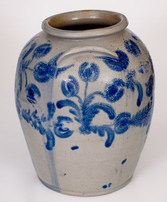 6 Gal. Baltimore, MD Stoneware Jar w/ Elaborate Cobalt Decoration, c1825