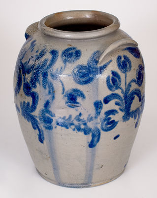 6 Gal. Baltimore, MD Stoneware Jar w/ Elaborate Cobalt Decoration, c1825