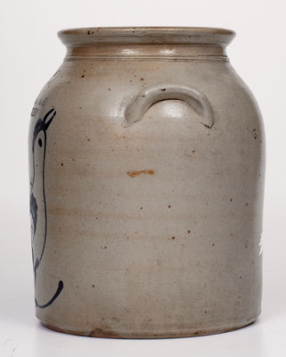 2 Gal. BELMONT AVE. POTTERY Stoneware Jar w/ Bird Decoration