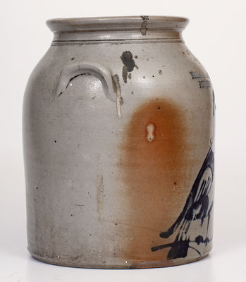 2 Gal. BELMONT AVE. POTTERY Stoneware Jar w/ Bird Decoration