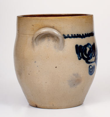 Norwalk, CT Stoneware Cream Jar, attrib. Smith and Day, c1840