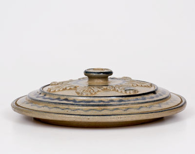 Unusual New York State Salt-Glazed Stoneware Lid