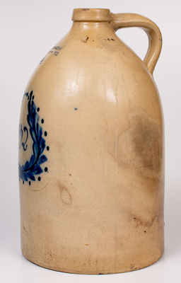 4 Gal. E. & L. P. NORTON / BENNINGTON, VT Stoneware Jug w/ 1872 Date in Wreath