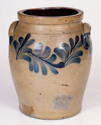 1 Gal. Remmey, Philadelphia, PA Stoneware Jar with Leaf Decoration