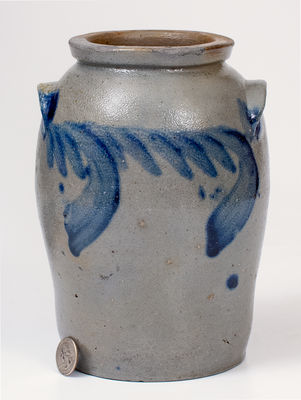 1/2 Gal. Baltimore, MD Stoneware Jar w/ Cobalt Decoration, circa 1850