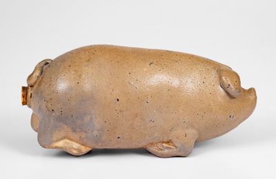 Rare Anna Pottery Pig Bottle, circa 1885