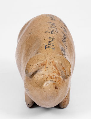 Rare Anna Pottery Pig Bottle, circa 1885