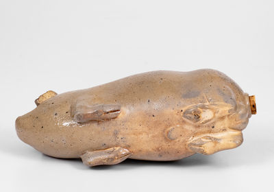 Rare Anna Pottery Pig Bottle, circa 1885
