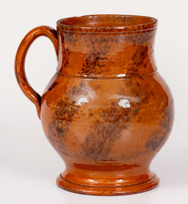 Fine John Bell (J. BELL) Early Redware Ale Mug with Manganese Decoration