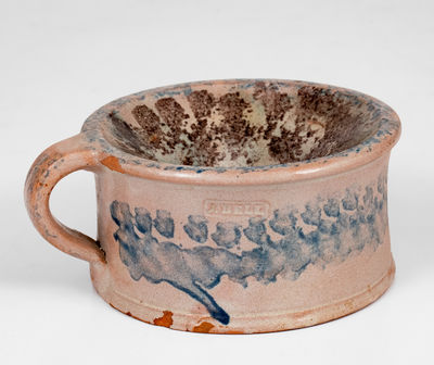 J. BELL (John Bell, circa 1840) Tin-Glazed Redware Ladies Spittoon