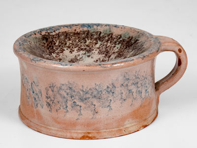 Extremely Rare and Important J. BELL (John Bell) Tin-Glazed Redware Ladies Spittoon