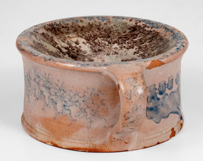 Extremely Rare and Important J. BELL (John Bell) Tin-Glazed Redware Ladies Spittoon