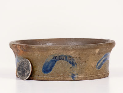 Very Rare JOHN BELL / WAYNESBORO Stoneware Dish Incised "Stauffer & Shank"