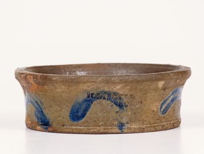 Very Rare JOHN BELL / WAYNESBORO Stoneware Dish Incised "Stauffer & Shank"