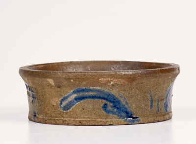 Very Rare JOHN BELL / WAYNESBORO Stoneware Dish Incised "Stauffer & Shank"