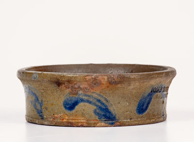 Very Rare JOHN BELL / WAYNESBORO Stoneware Dish Incised "Stauffer & Shank"