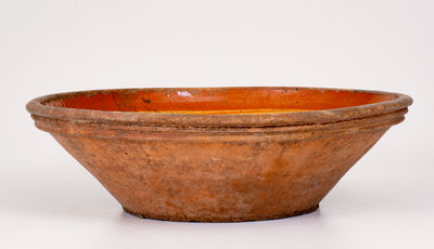 Shenandoah Valley Redware Bowl, probably Weis Pottery, Shepherdstown, WV, c1800