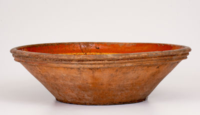 Shenandoah Valley Redware Bowl, probably Weis Pottery, Shepherdstown, WV, c1800