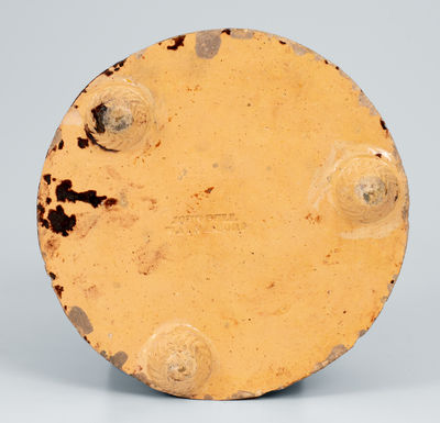 JOHN BELL / WAYNESBORO Redware Trivet w/ Relief Eagle Design