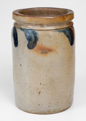 JOHN BELL / WAYNESBORO Stoneware Jar w/ Cobalt Decoration